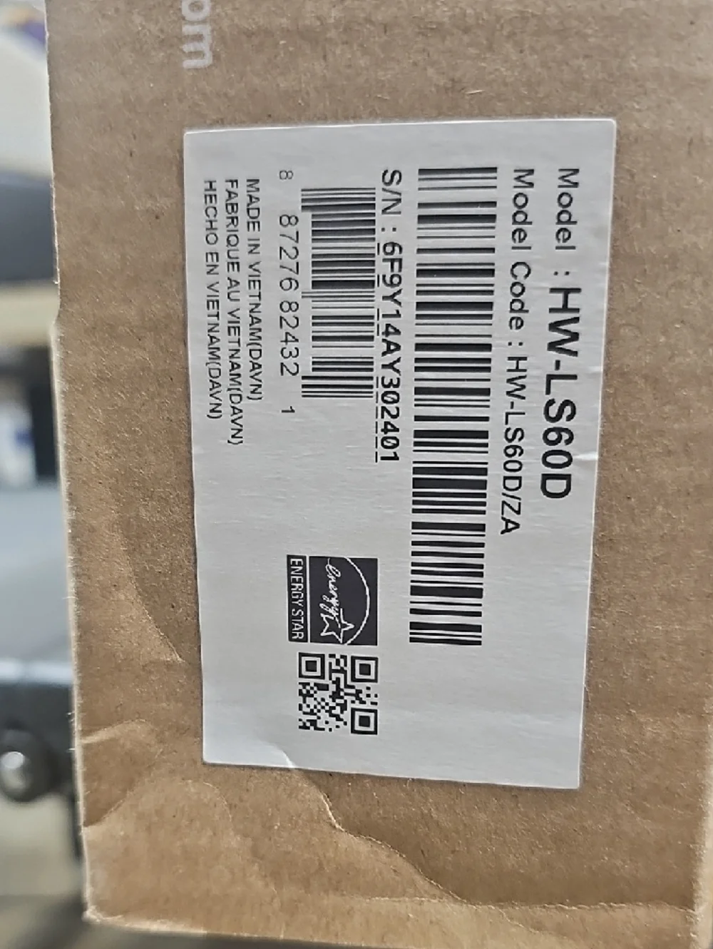 Samsung Music Frame LS60D - Beige Box with White Logo